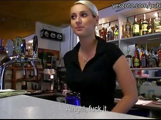 Outstanding excellent bartender fucked for awis! - 